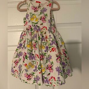 ✨2/$40✨ Janie and Jack Floral Dress - White with Purple and Yellow